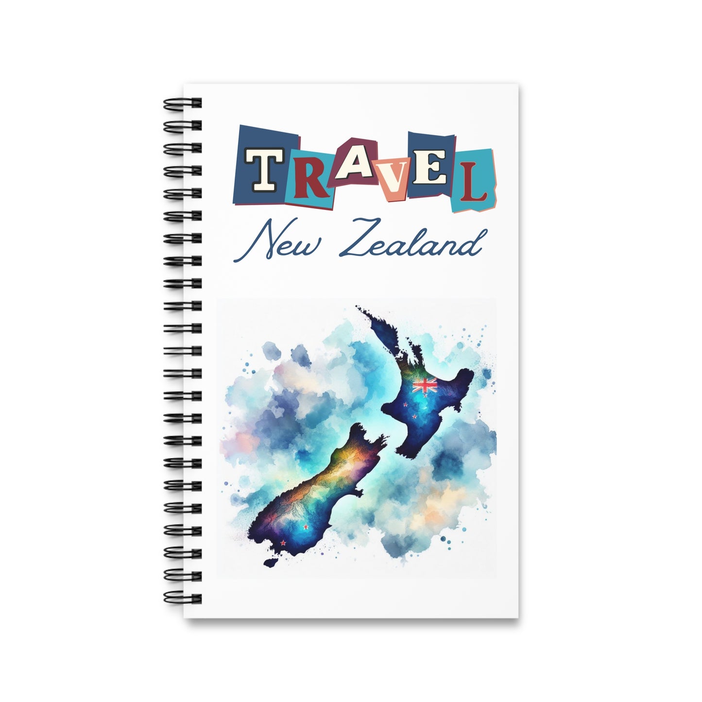 New Zealand travel notebook Spiral bound travel notebook dot grid lined or blank - Paper products