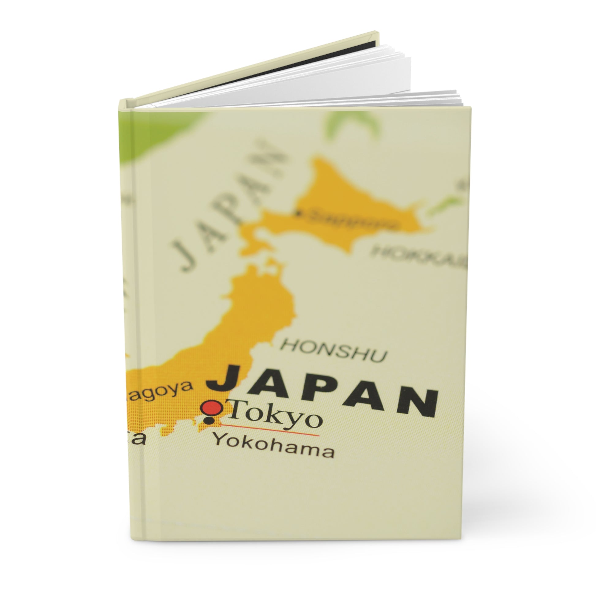 Japan Hardcover Notebook with Japanese Map 5.75’’x8’’ 150 ruled pages for lovers of all things Japanese!