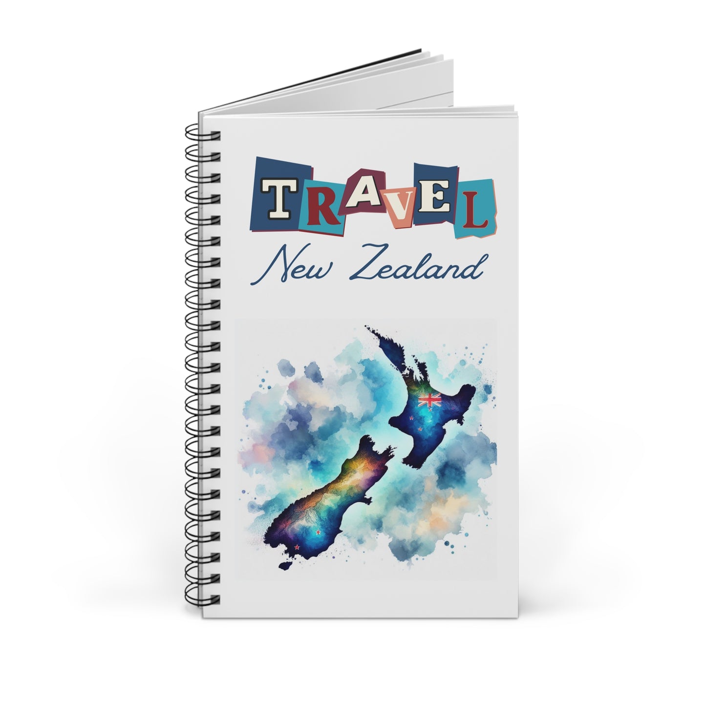New Zealand travel notebook Spiral bound travel notebook dot grid lined or blank - Paper products