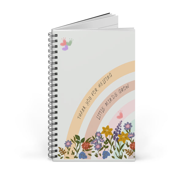 Teacher Gift Notebook Spiral bound, blank, lined or dot grid