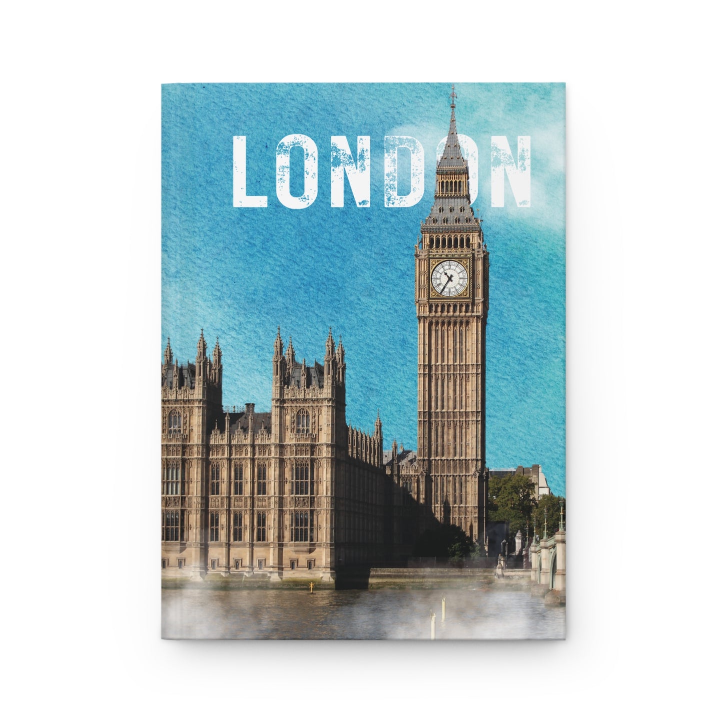 London Themed Hardcover Notebook for travel language or history notes 5.75’’x8’’ 150 ruled pages for lovers