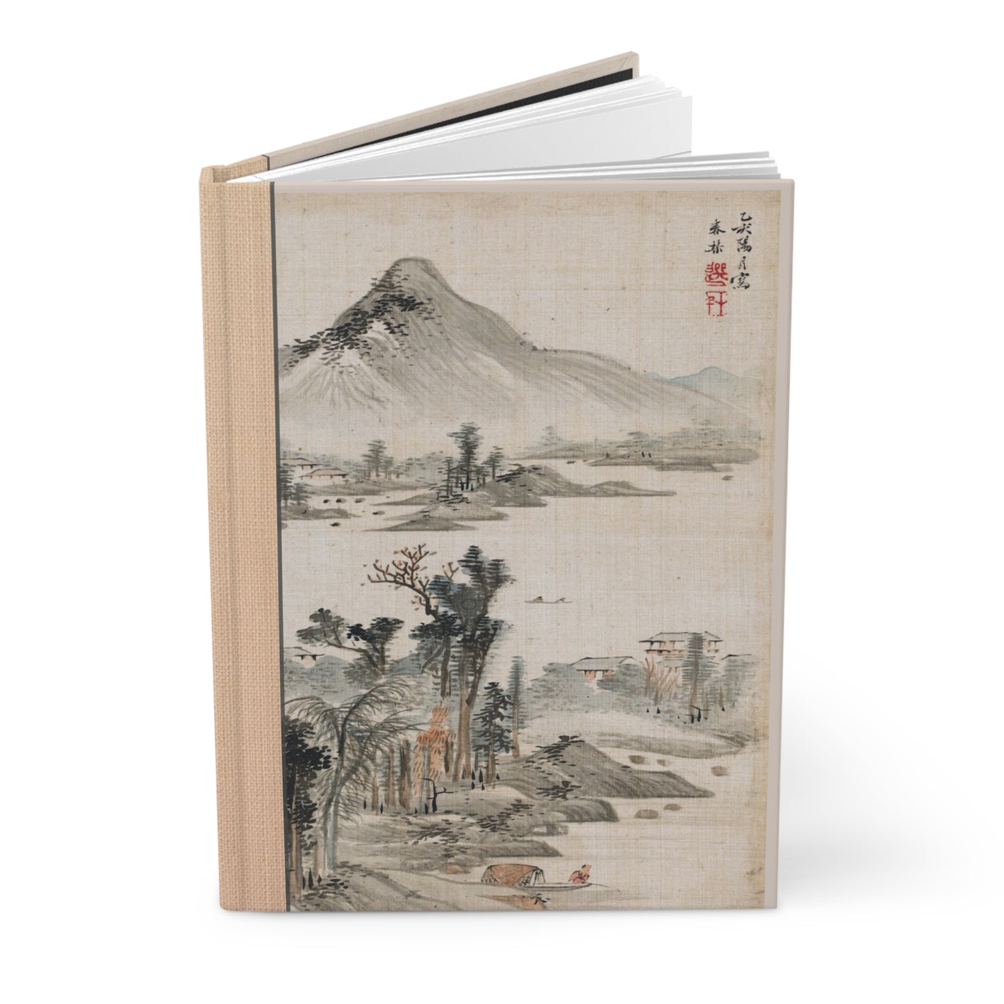 Japan Notebook Hardcover with traditional Japanese landscape 5.75’’x8’’ 150 ruled pages for lovers of all