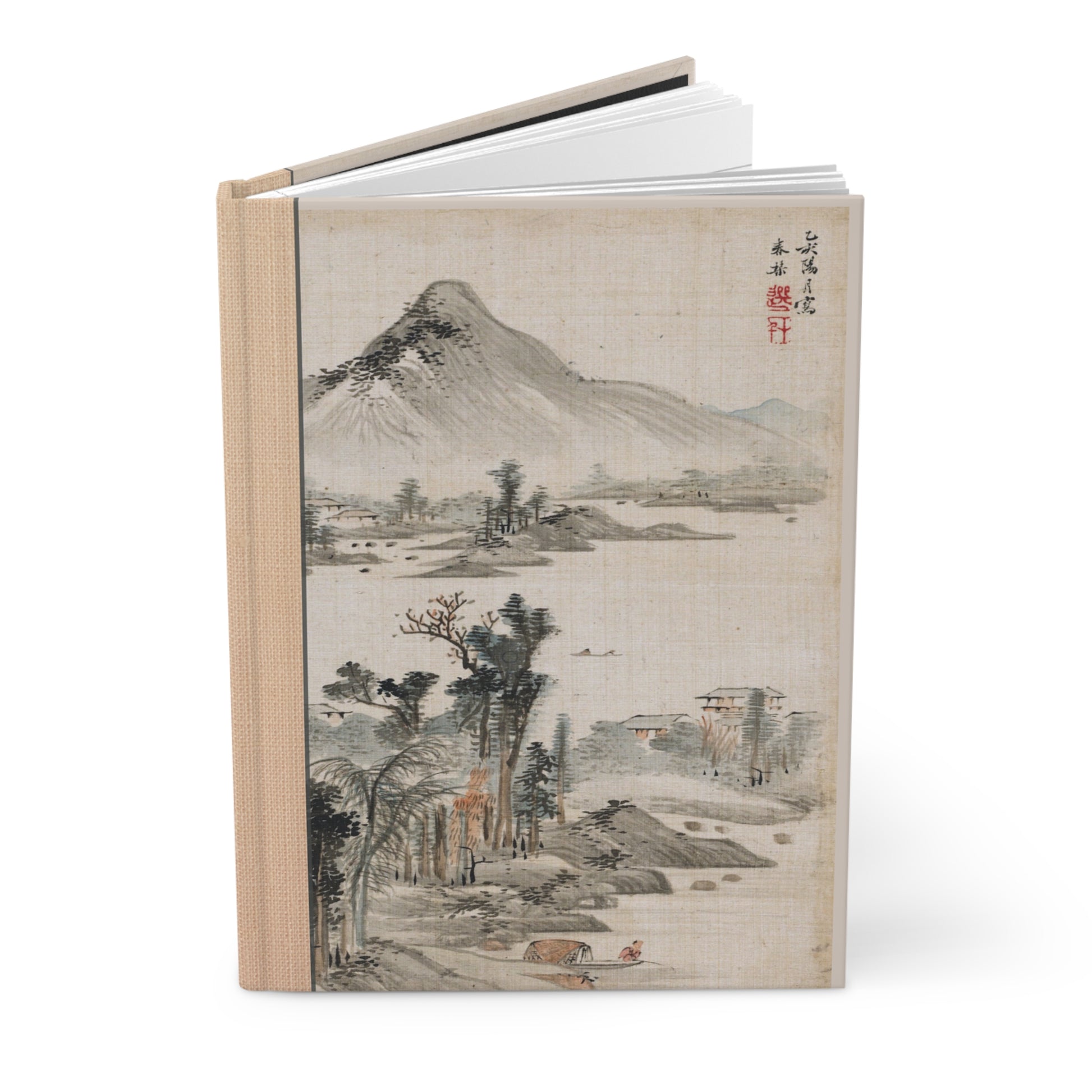 Japan Notebook Hardcover with traditional Japanese landscape 5.75’’x8’’ 150 ruled pages for lovers of all
