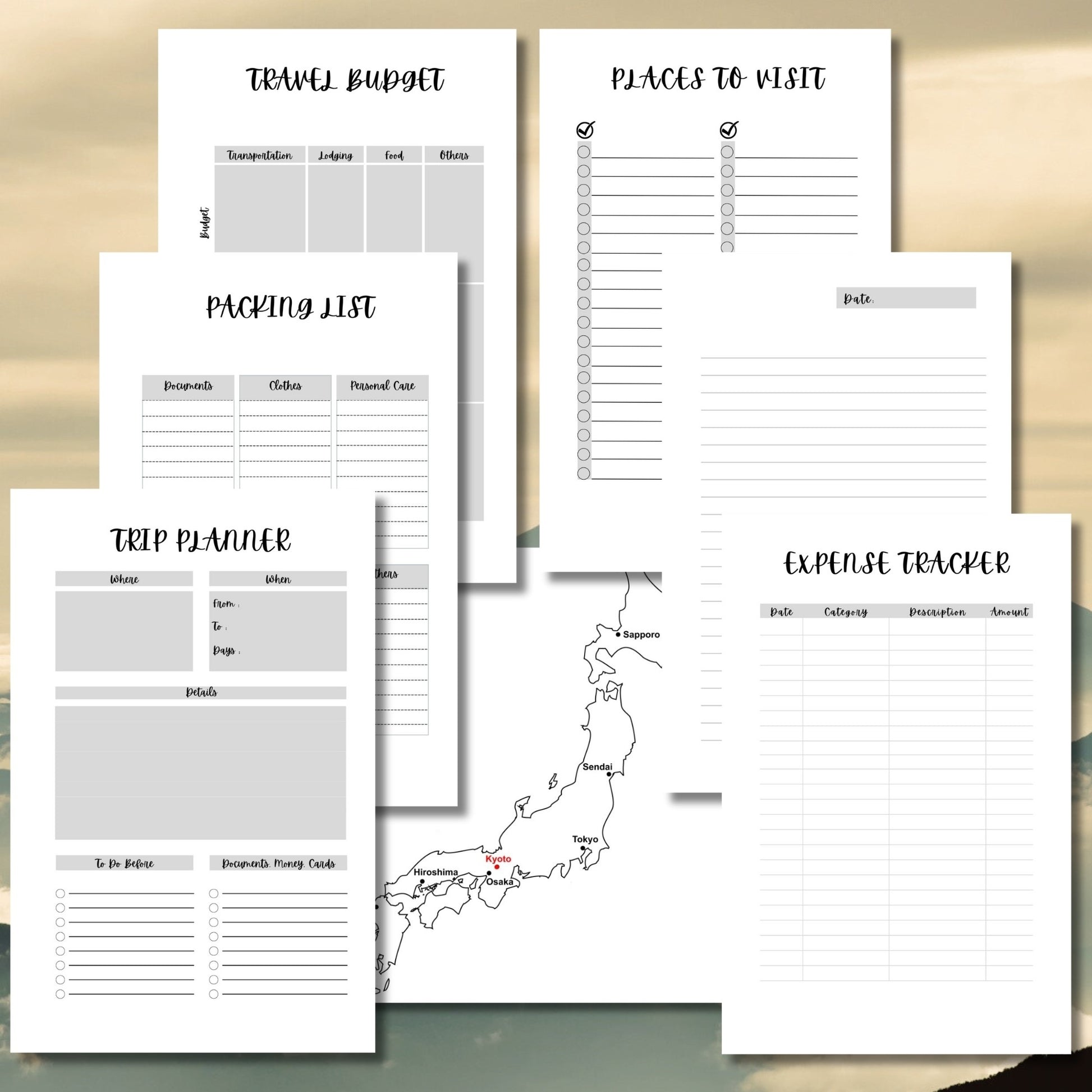 Japan Travel Journal & Planner - Travel Journal