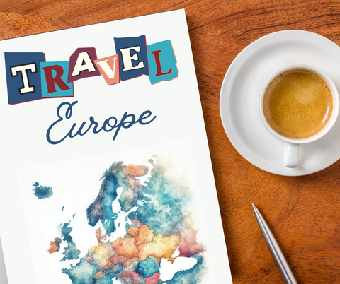 Europe Travel Journal, Remember your European trip with combined travel planner and journal.
