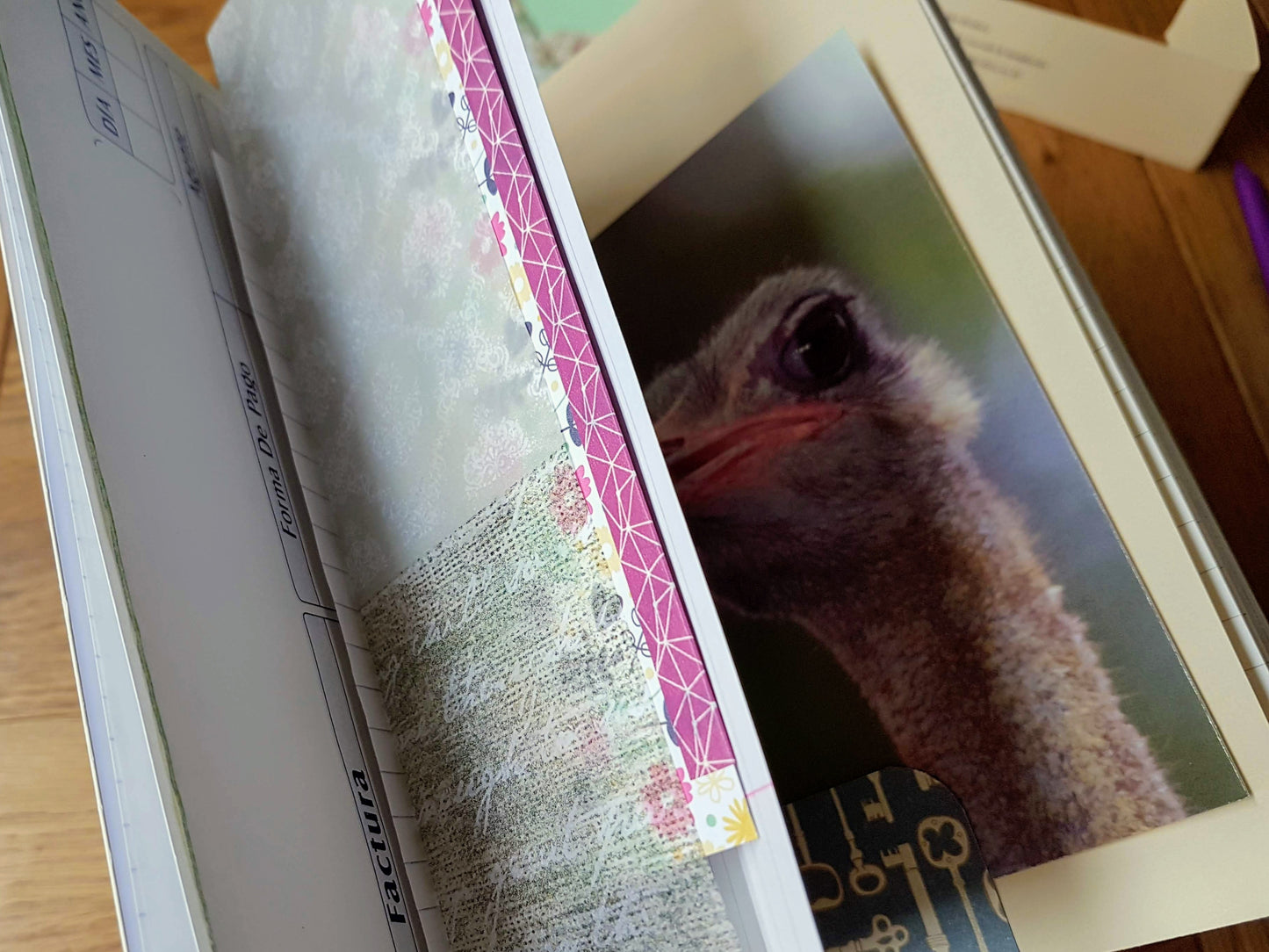 Junk Journal Junkies mixed paper TN insert notebook with journaling cards, tuck spots and tags