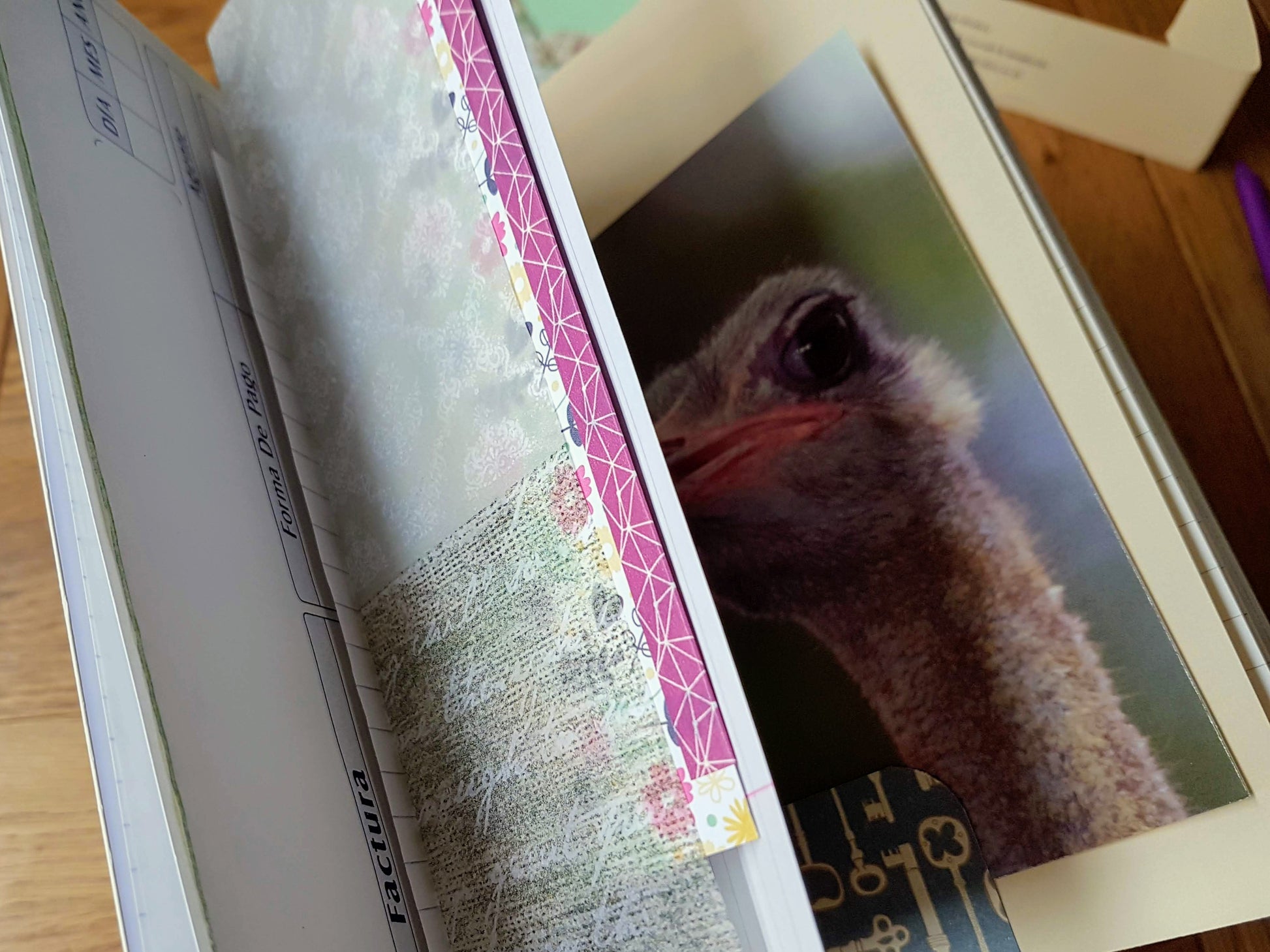 Junk Journal Junkies mixed paper TN insert notebook with journaling cards, tuck spots and tags