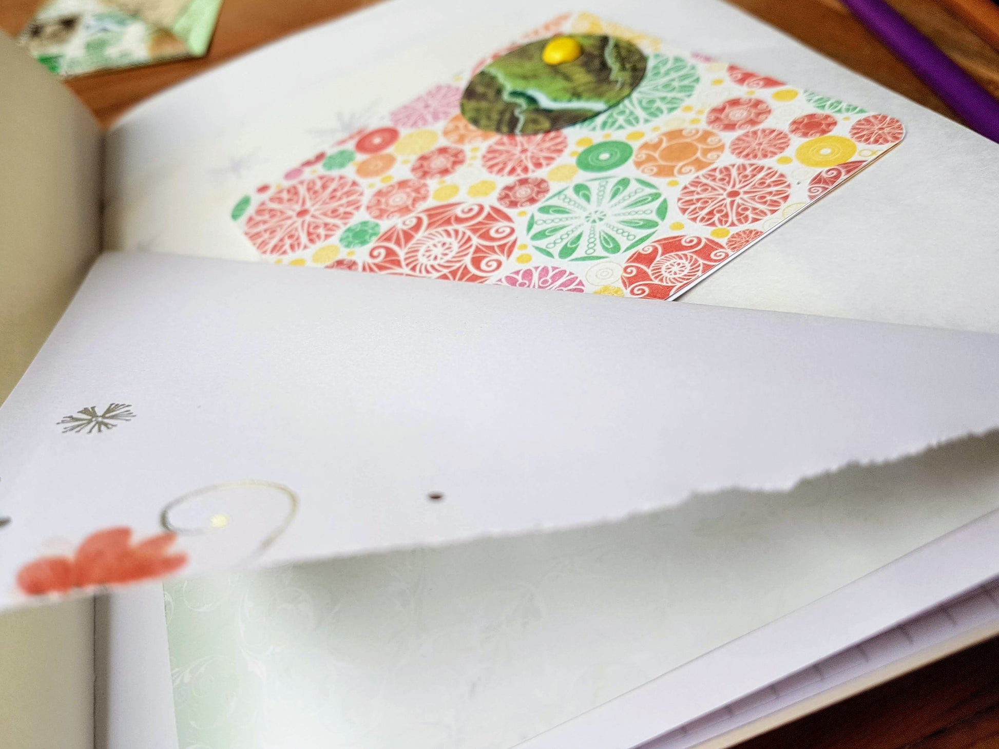 Mini Notebook insert inside tuck spot in mixed paper Junk journal notebook.  TN insert, standard size and more