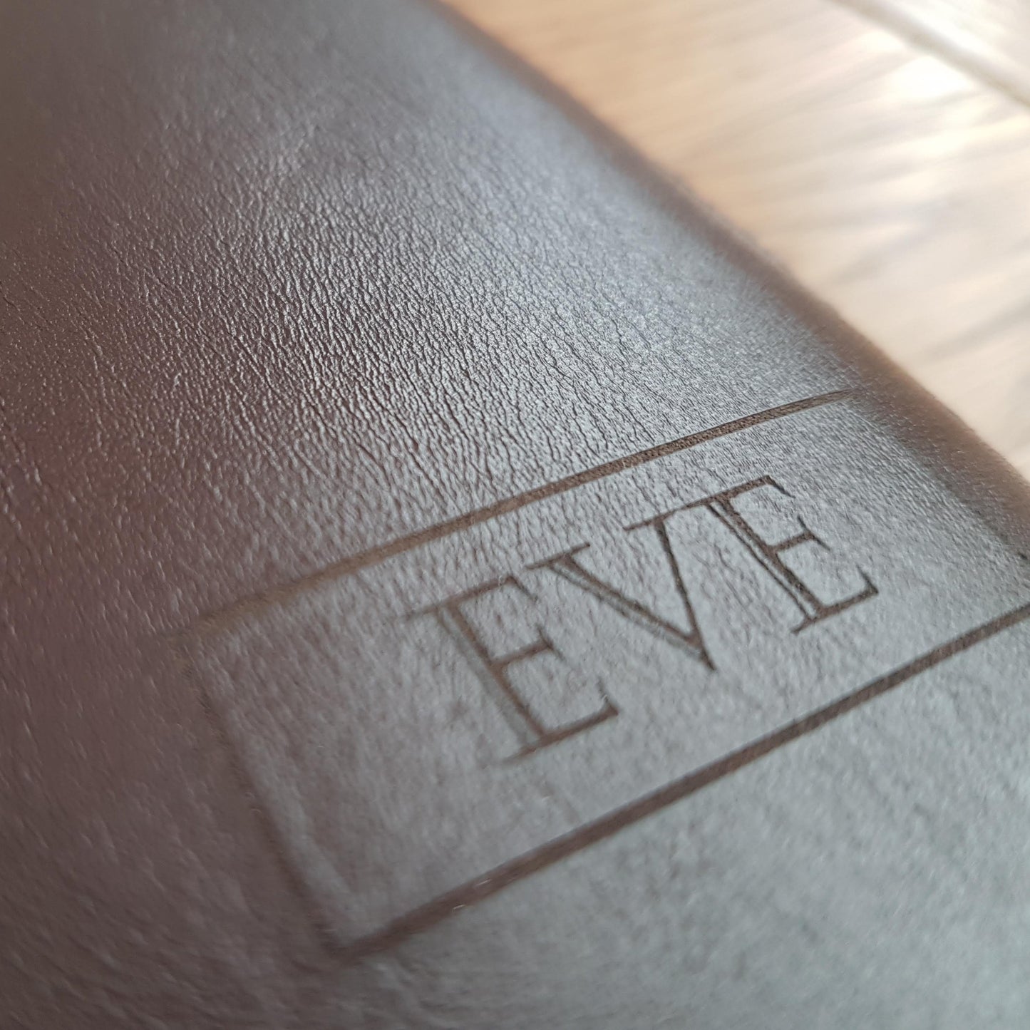 personalised monogram initials engraved into genuine leather travelers notebook cover