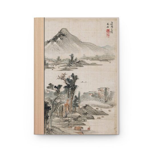 Japan Notebook Hardcover with traditional Japanese landscape 5.75’’x8’’ 150 ruled pages for lovers of all