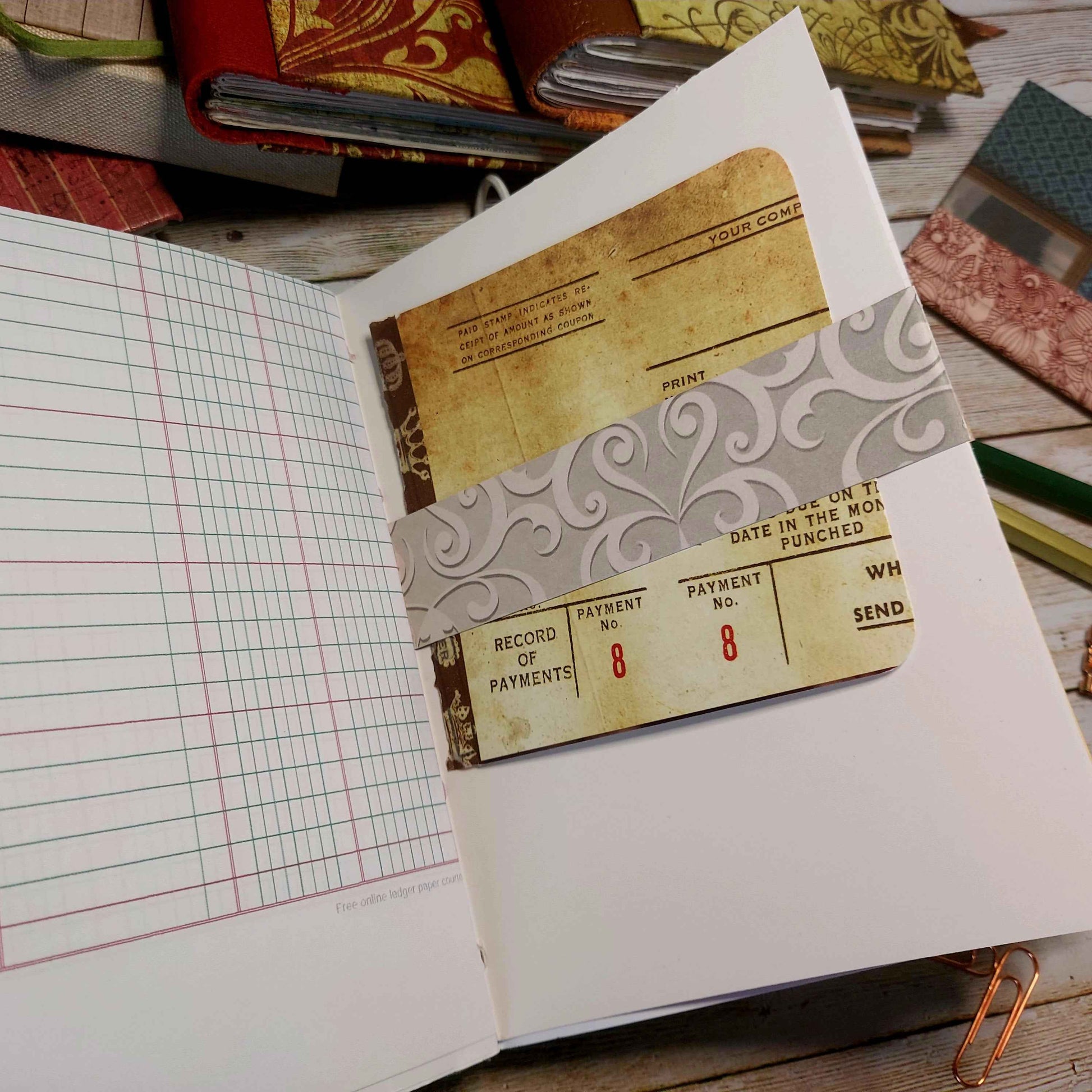 Mixed Paper Junk Journal Notebook -  A6 Hardback (Copy)