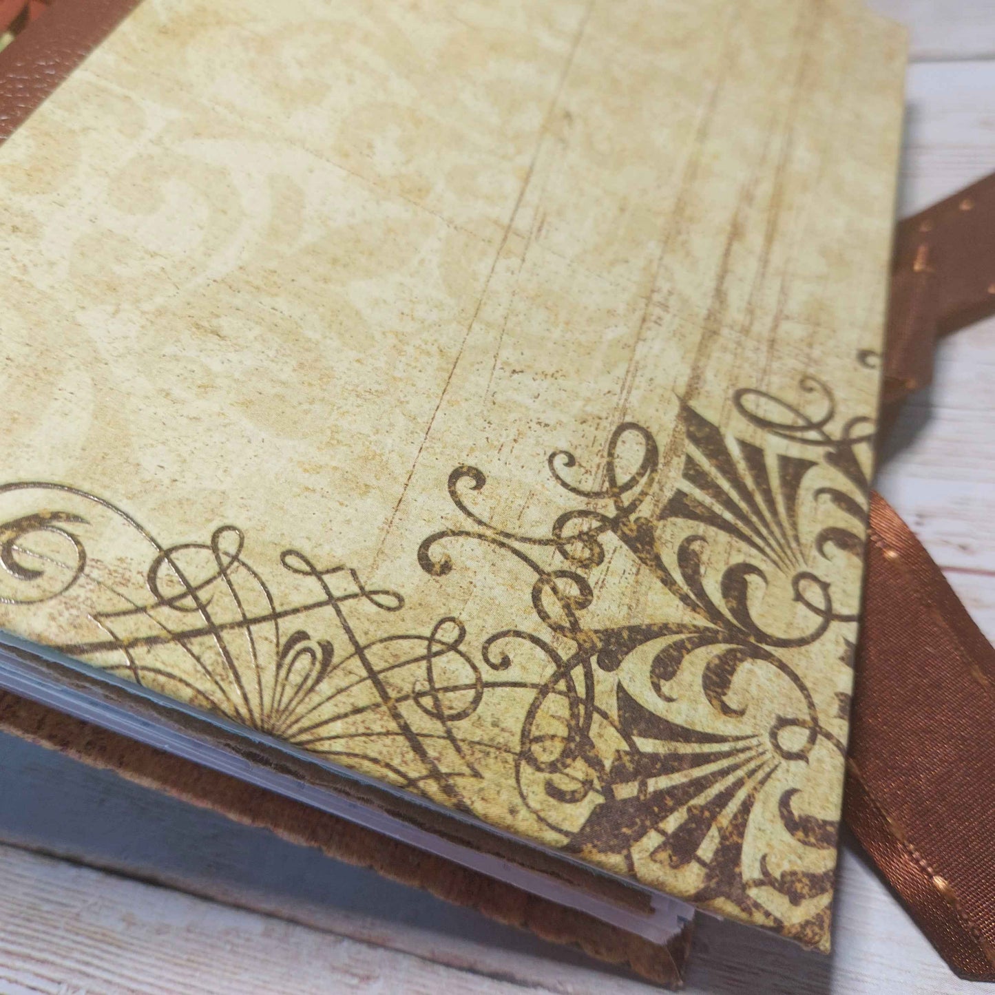 Junk Journal Notebook -  A6 with Leather Spine (Copy)