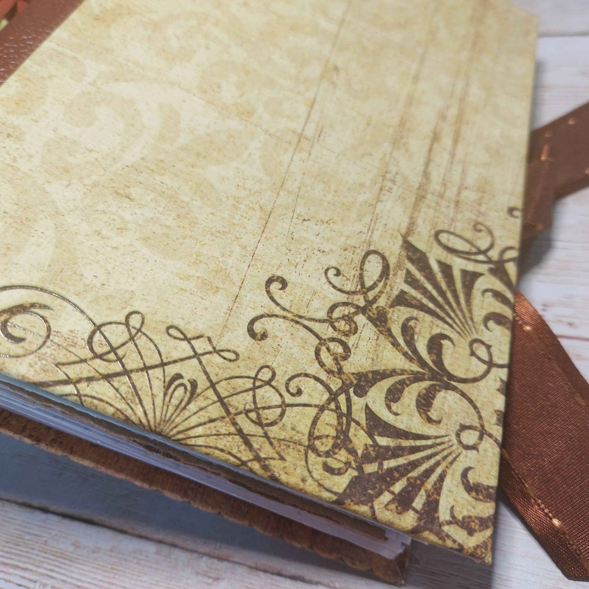 Junk Journal Notebook -  A6 with Leather Spine (Copy)