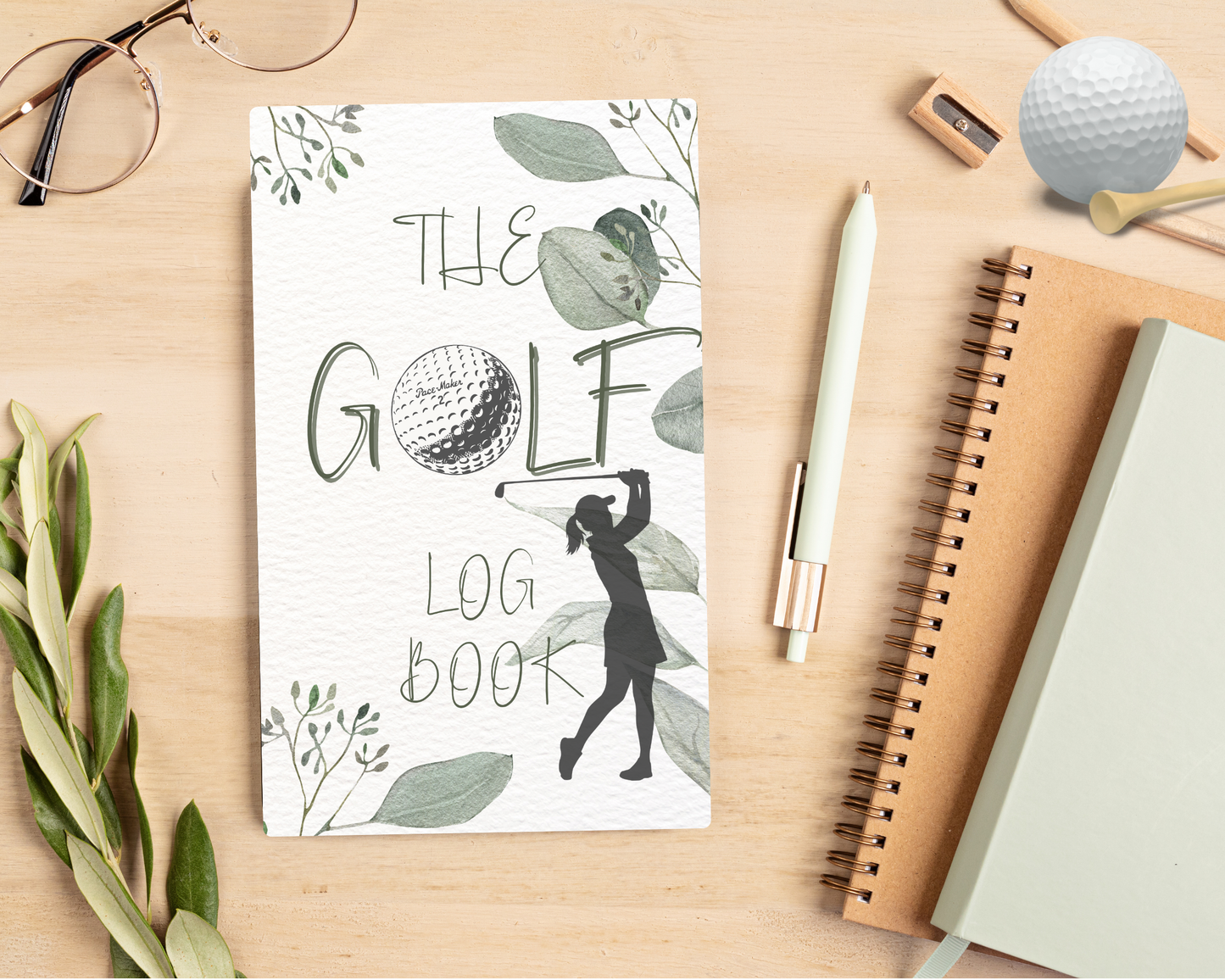 Ladies Golf Log Journal, Softback Golf Journal Score Tracker