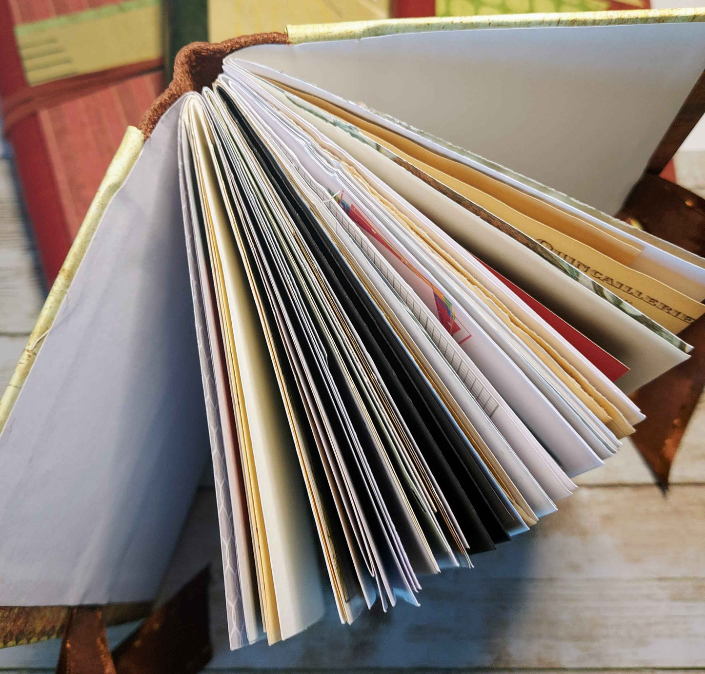 Junk Journal Notebook -  A6 with Leather Spine (Copy)