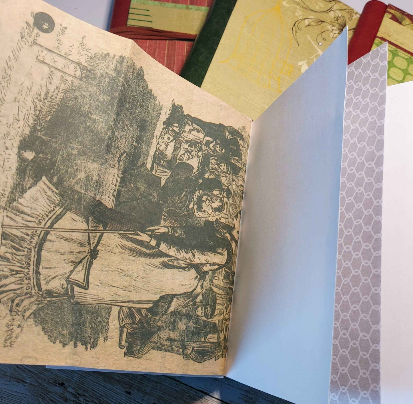 Junk Journal Notebook -  A6 with Leather Spine (Copy)