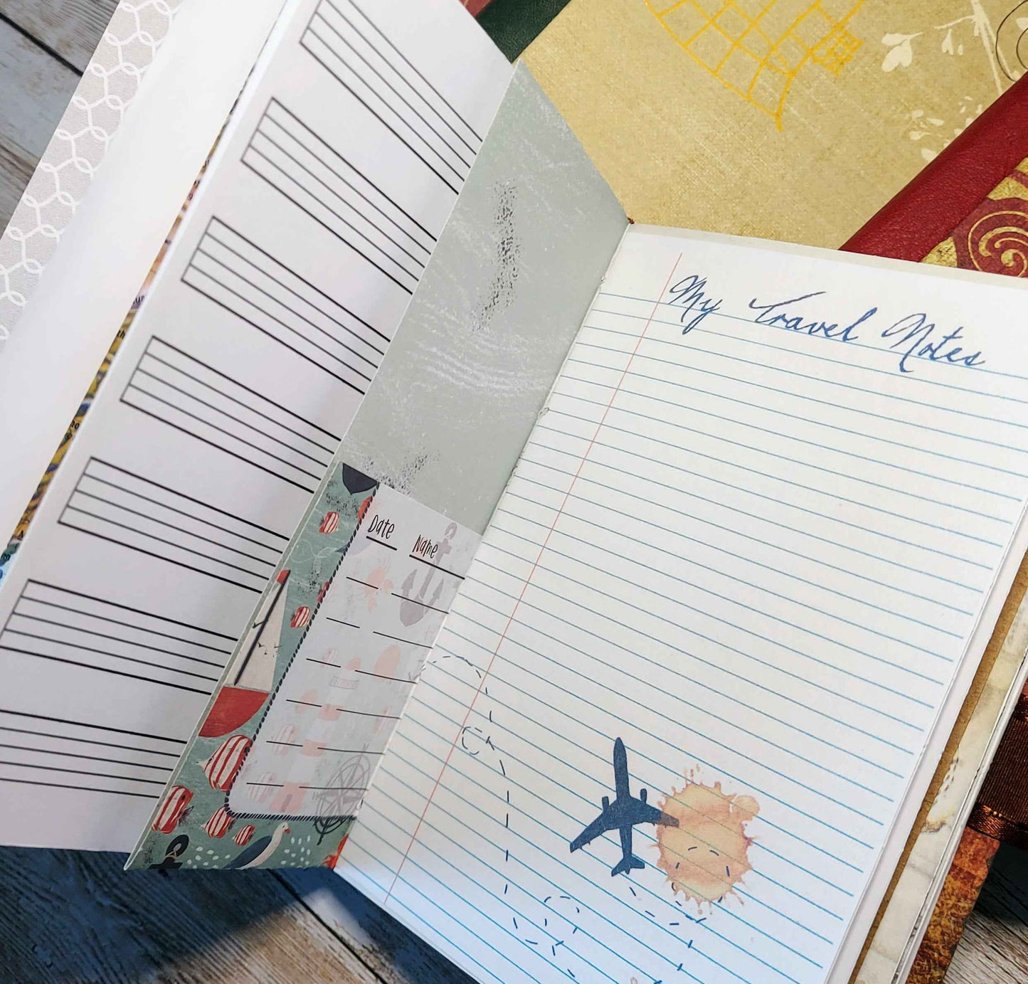 Junk Journal Notebook -  A6 with Leather Spine (Copy)