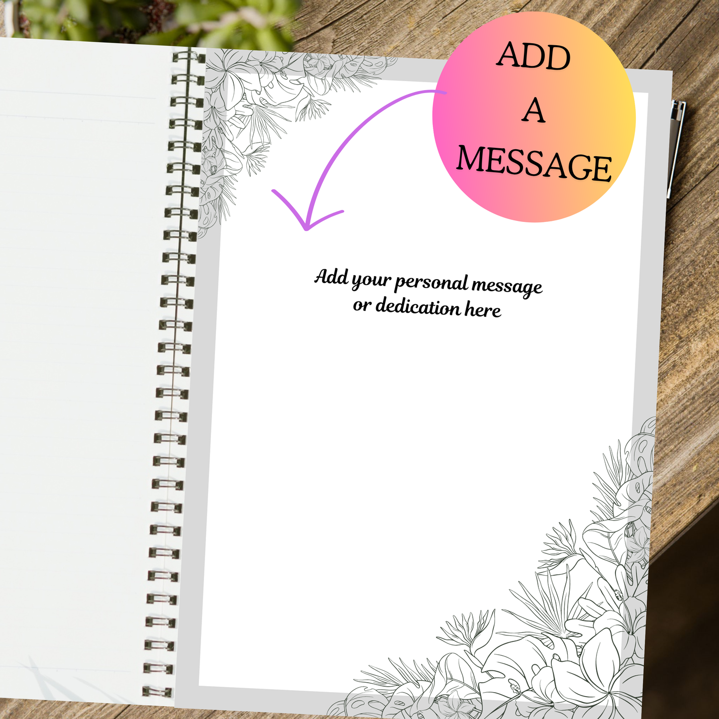 Personalised A4 Teacher Gift Notebook, soft back, lined