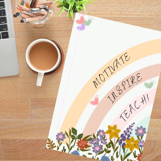 Motivate Inspire Teach notebook for teachers