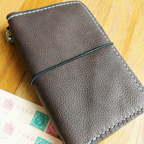 Dark Brown Leather Travelers Notebook