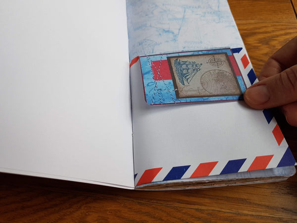 Traveler's Notebook Travel Insert Junk Journal by Bespoke Bindery with Airmail envelope pockets