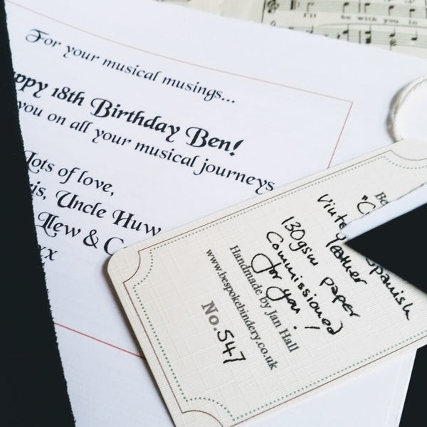 added inscription to music journal composer gift each individually numbered