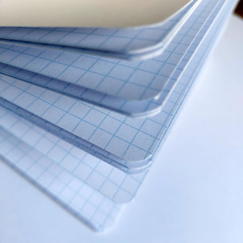 grid printed midori notebook insert