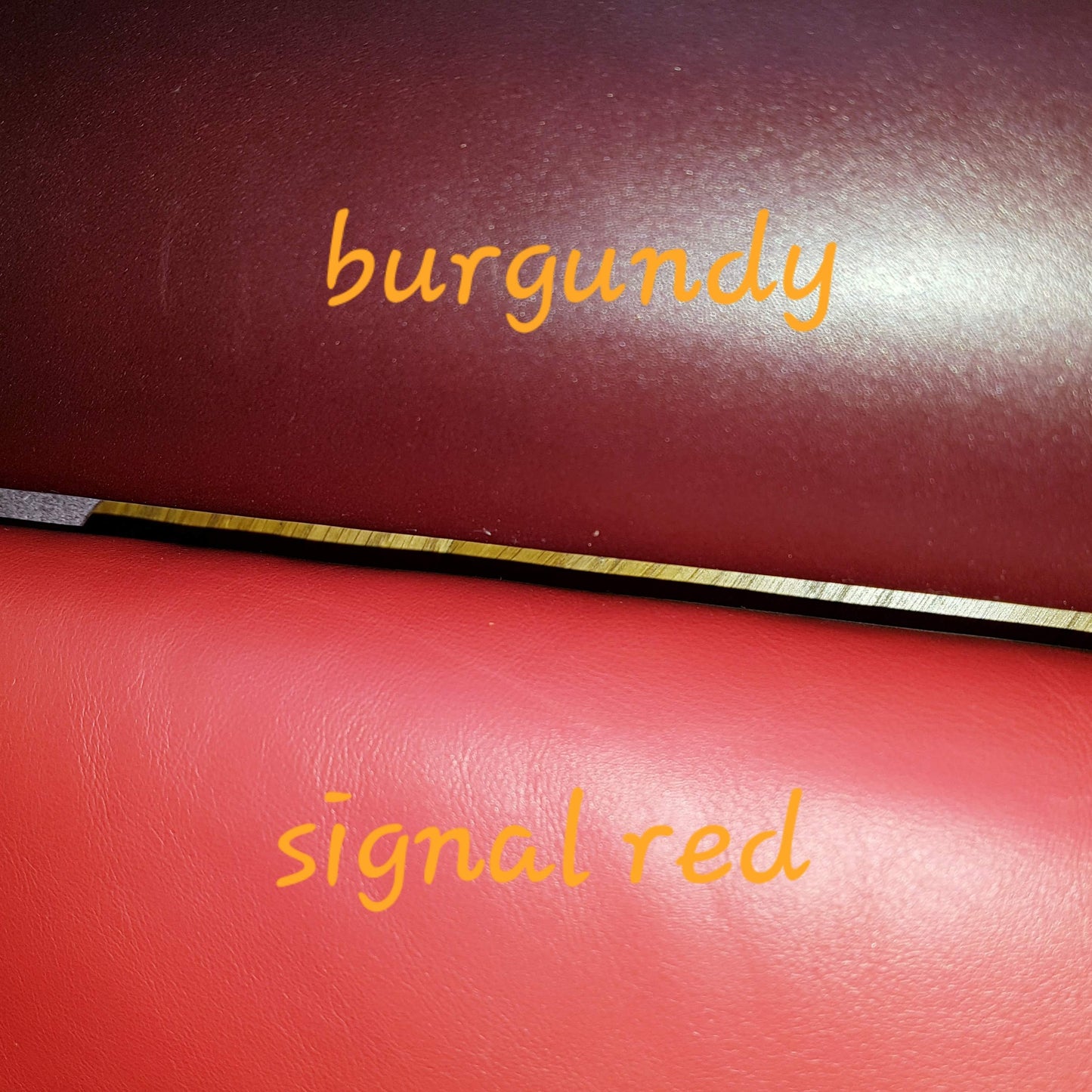 leather golf journal colour choices in burgundy and red
