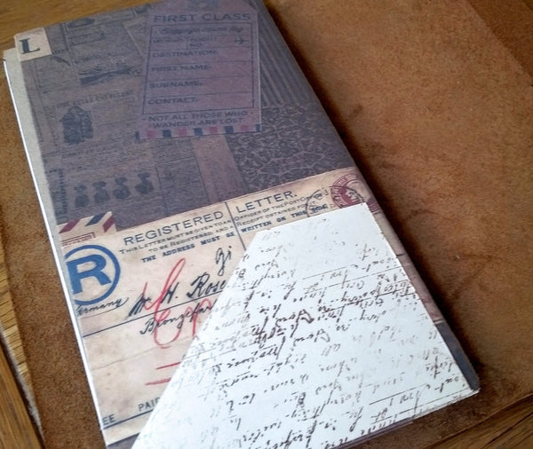 Alternative rear view of TN dashboard insert showing vintage recorded delivery envelope