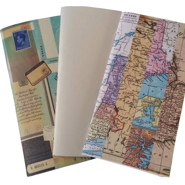 Co-ordinating designs to British Passport JJ including plain and abstract world map stripe